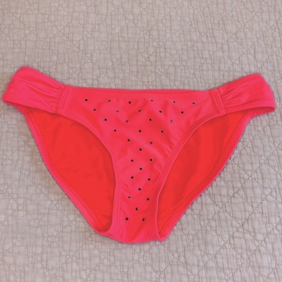 Xhilaration Neon Pink Rhinestone Bikini Bottom Size Medium - Picture 1 of 6